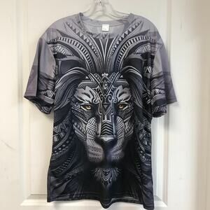 Printed Lion T-Shirt 3XL AAA3435 David Du